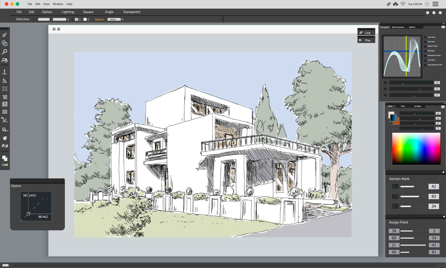 Illustration of house planning