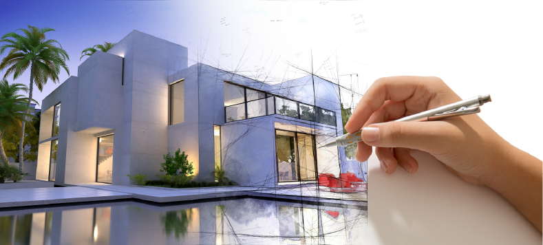 rafael inc hand drafting design villa with pool house becoming real